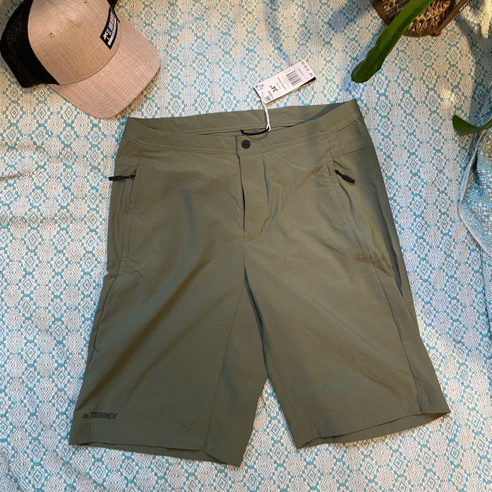Olive Green Adidas Terrex Shorts